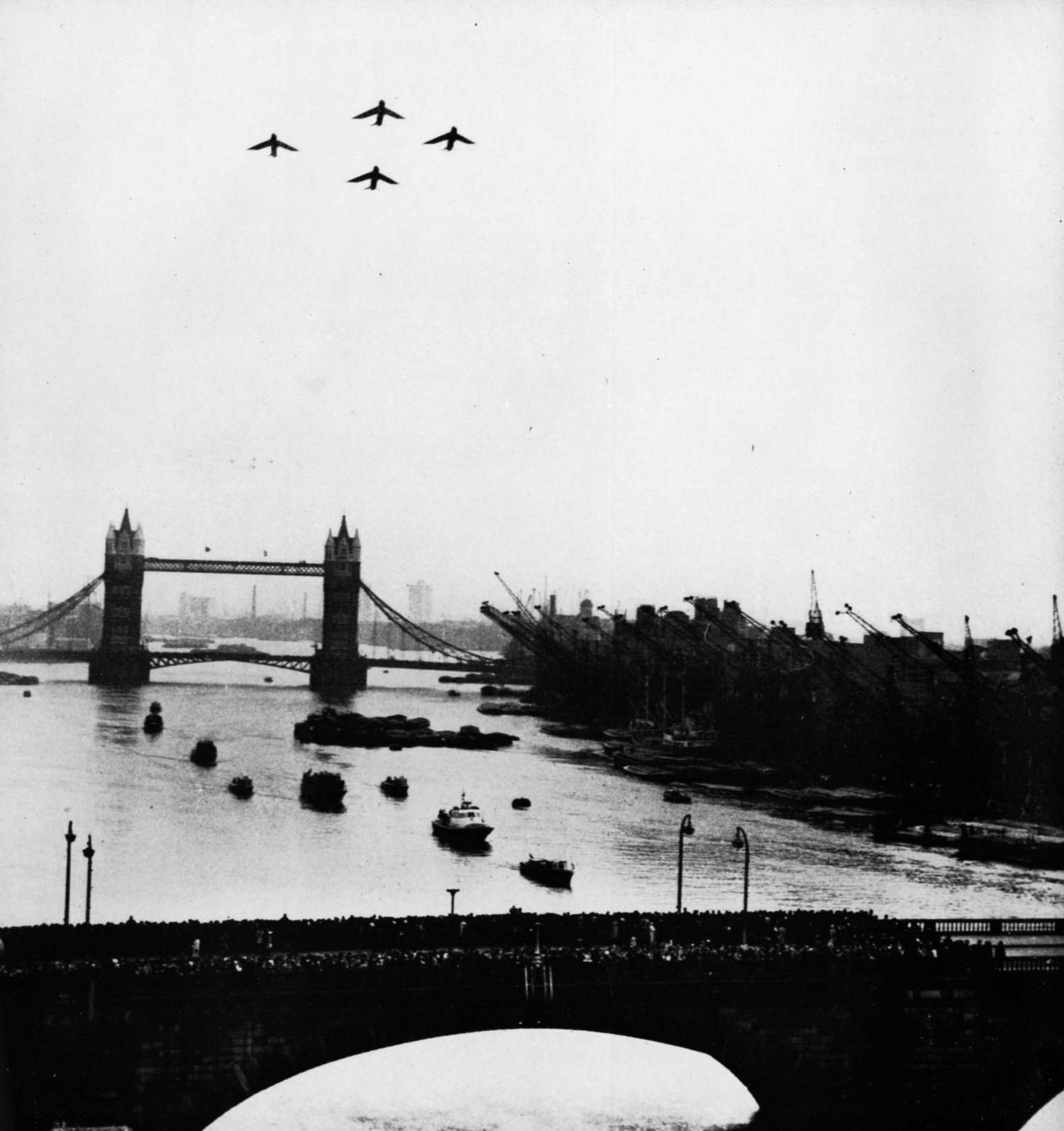 RAF fly-past over Tower Bridge
